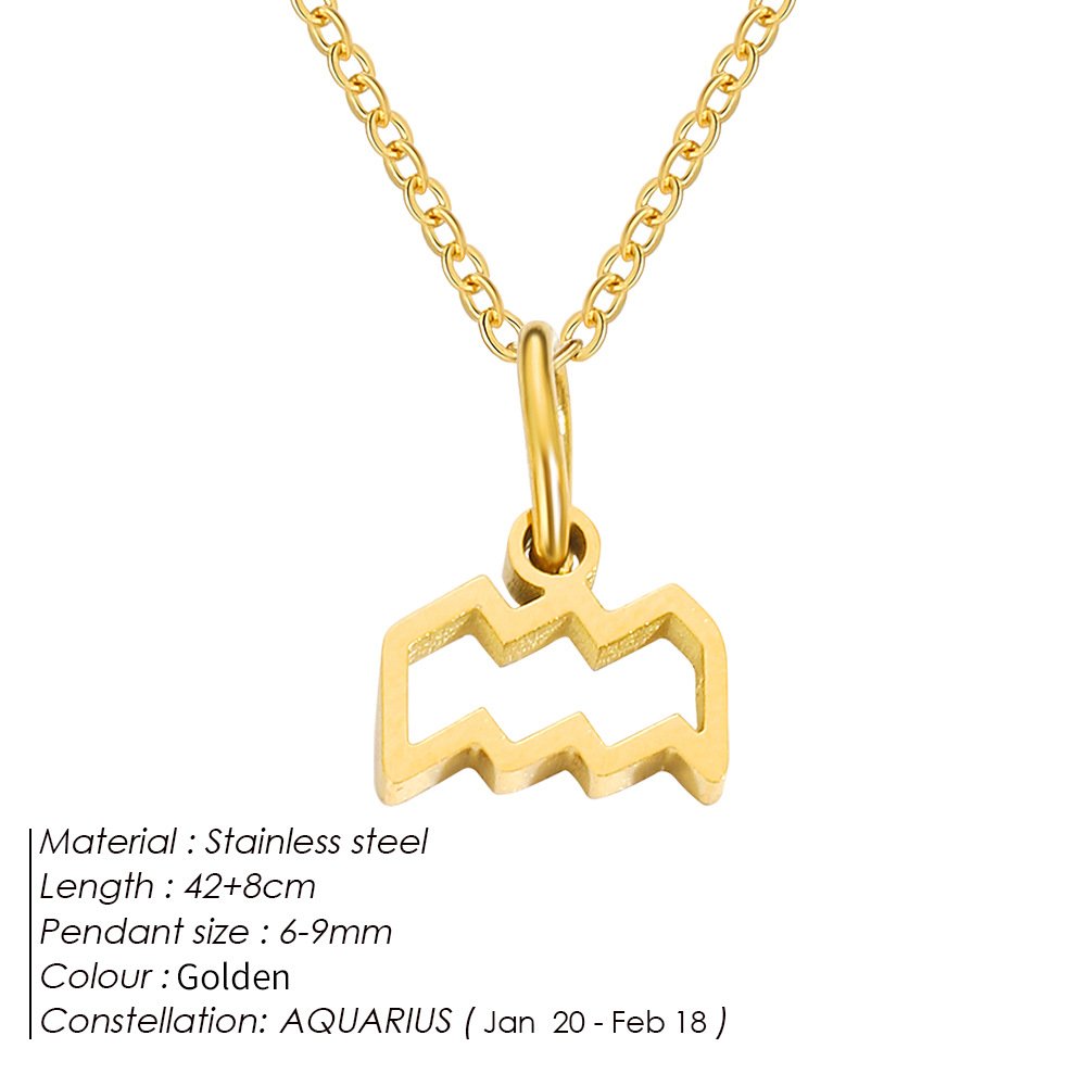 Personalized Zodiac Sign Gold Plated Necklace